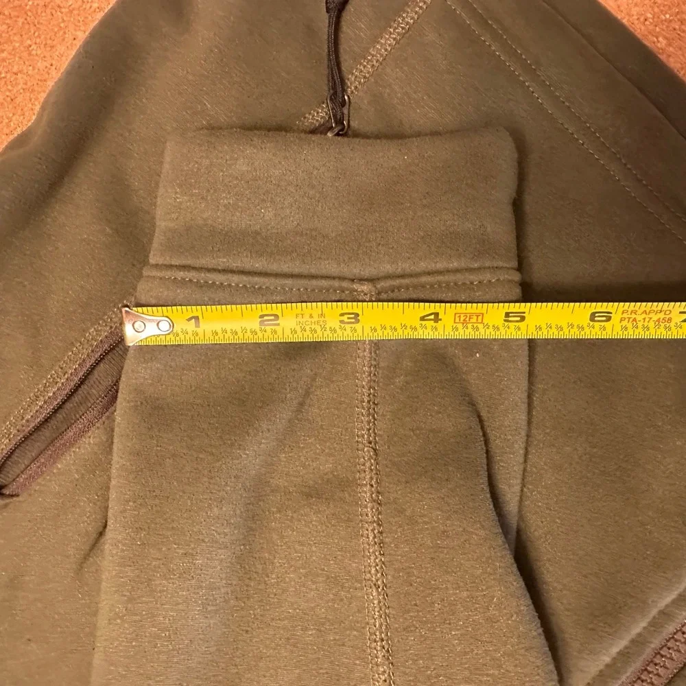 The North Face Mens Full Zip Fleece Jacket Olive Green Large Hiking Outdoor